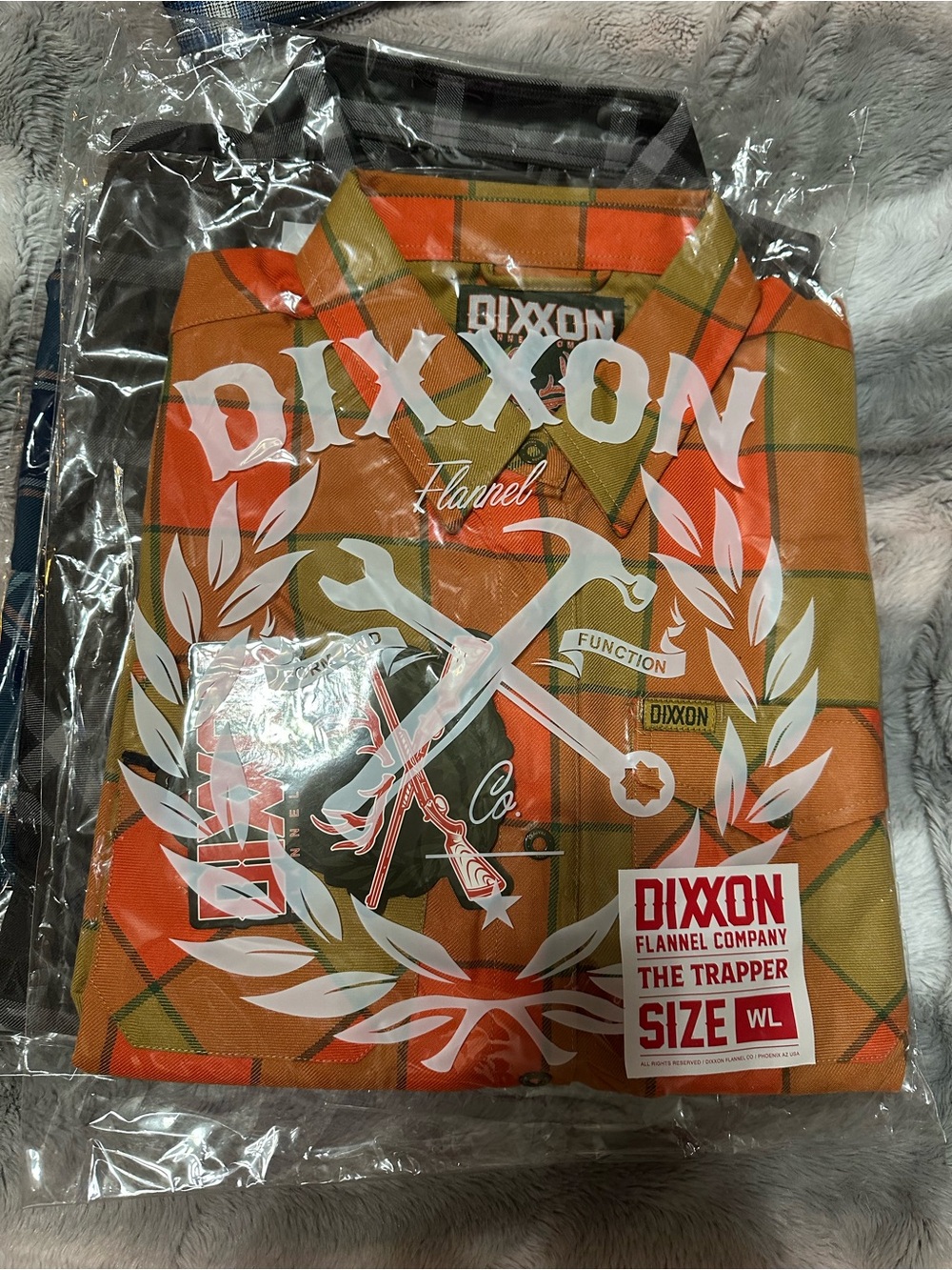 Dixxon Orange Plaid Flannel Shirt